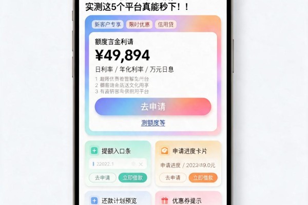 小额千元借钱不看征信,2026实测这5个平台真能秒下!