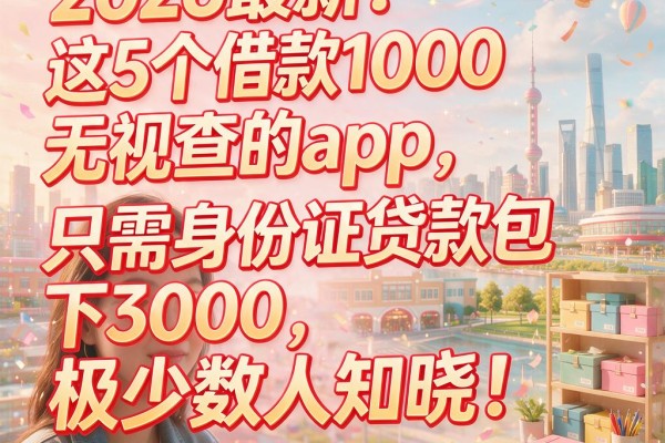 2026最新！这5个借款1000无视查的app，只需身份证贷款包下3000，极少数人知晓！