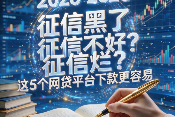 征信黑了、征信不好、征信烂?这5个网贷平台下款更容易,2026速贷指南来了!
