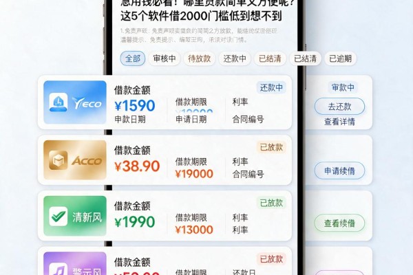 急用钱必看！哪里贷款简单又方便呢？这5个软件借2000门槛低到想不到