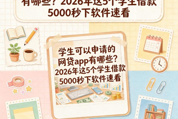 学生可以申请的网贷app有哪些?2026年这5个学生借款5000秒下软件速看