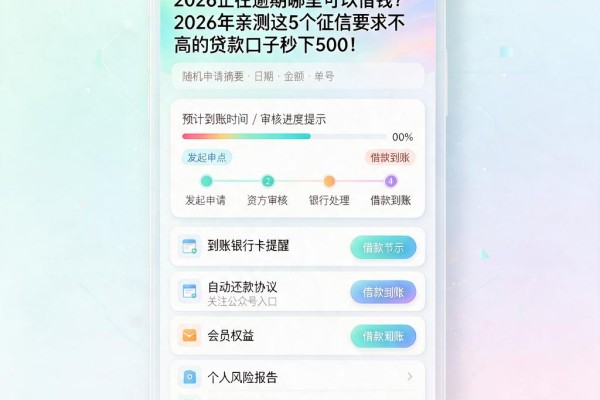 2026正在逾期哪里可以借钱？2026年亲测这5个征信要求不高的贷款口子秒下500！