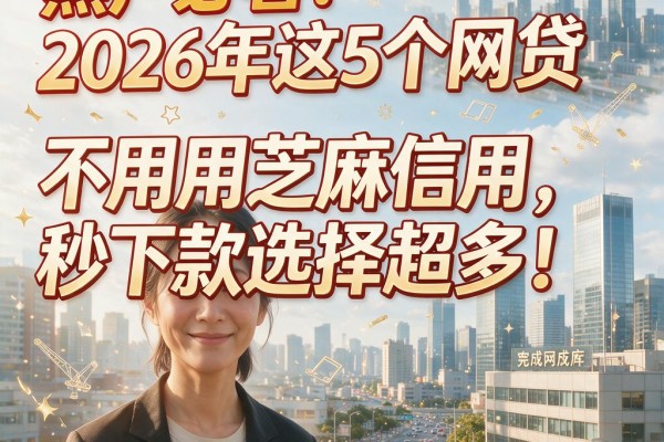 黑户必看!2026年这5个网贷不用芝麻信用,秒下款选择超多!