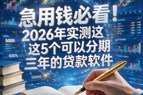 急用钱必看!2026年实测这5个可以分期三年的贷款软件,5000元轻松借慢慢还