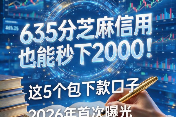 635分芝麻信用也能秒下2000！这5个包下款口子2026年首次曝光