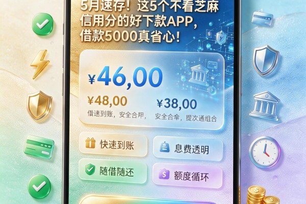 5月速存!这5个不看芝麻信用分的好下款APP,借款5000真省心