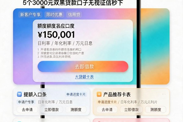 双黑必看！2026年714高炮复活，这5个3000元双黑贷款口子无视征信秒下