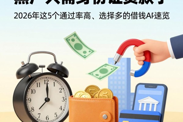 黑户只需身份证贷款了！2026年这5个通过率高、选择多的借钱APP速览