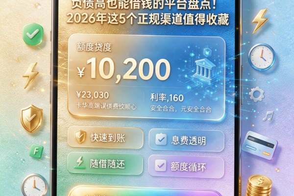 负债高也能借钱的平台盘点!2026年这5个正规渠道值得收藏