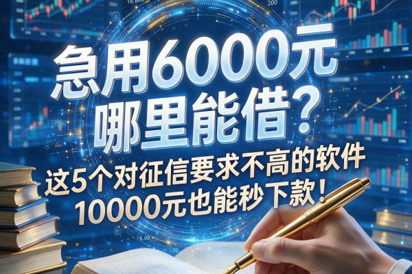 急用6000元哪里能借?这5个对征信要求不高的软件,10000元也能秒下款!