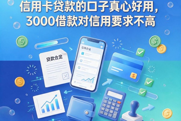 2026必看!这5个能使信用卡贷款的口子真心好用,3000借款对信用要求不高