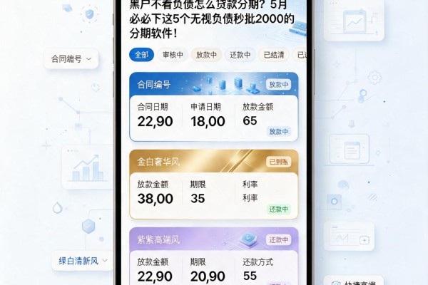 黑户不看负债怎么贷款分期？5月必下这5个无视负债秒批2000的分期软件！