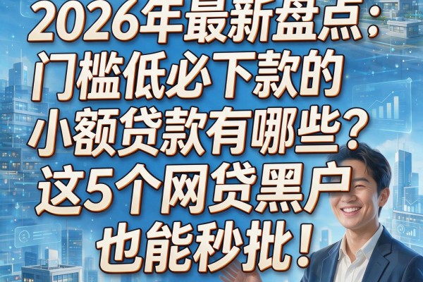 2026年最新盘点:门槛低必下款的小额贷款有哪些?这5个网贷黑户也能秒批!