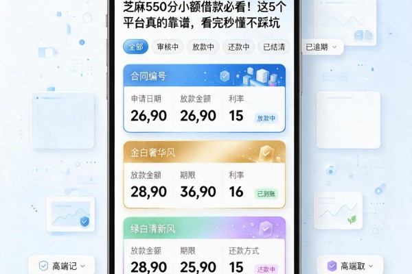 芝麻550分小额借款必看!这5个平台真的靠谱,看完秒懂不踩坑