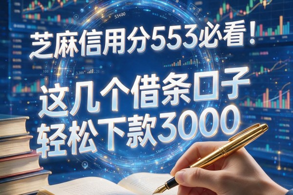 芝麻信用分553必看！这几个借条口子轻松下款3000，亲测便捷