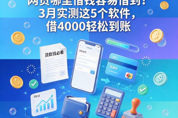 急用钱必看!网贷哪里借钱容易借到?3月实测这5个软件,借4000轻松到账