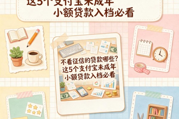 不看征信的贷款平台有哪些？这5个支付宝未成年小额贷款入档必看