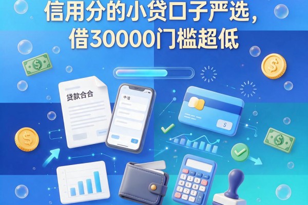 黑户专属！2026不看芝麻信用分的小贷口子严选，借30000门槛超低