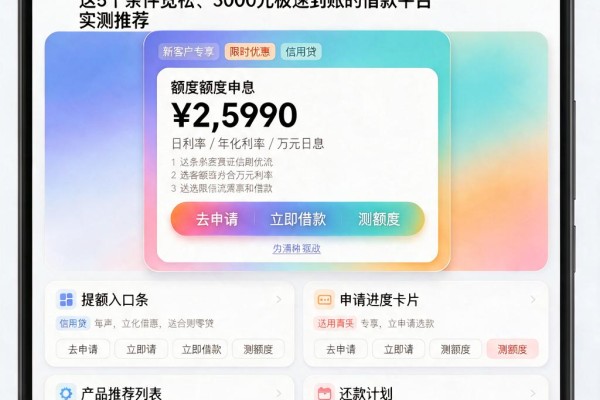 急用钱必看!下什么软件可以借钱包下1000?这5个条件宽松、3000元极速到账的借款平台实测推荐