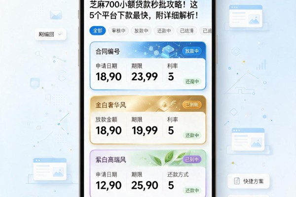 芝麻700小额贷款秒批攻略!这5个平台下款最快,附详细解析!