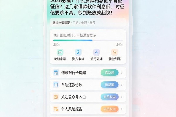2026必看！什么贷款利息低不看征信？这几家借款软件利息低、对征信要求不高，秒到账放款超快！