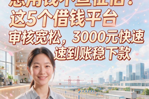 急用钱不查征信？这5个借钱平台审核宽松，3000元快速到账稳下款