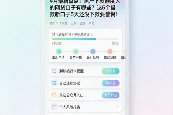 4月最新盘点!黑户下款额度大的网贷口子有哪些?这5个借款新口子5天还没下款要警惕