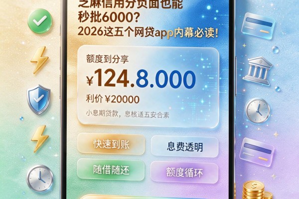 芝麻信用分负面也能秒批6000?2026这五个网贷App内幕必读!