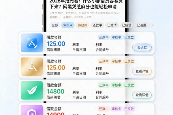 2026年抢先看!什么小额借贷容易贷下来?网黑凭芝麻分也能轻松申请