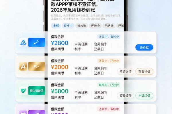 征信不好也能借!这5个正规借款APP审核不查征信,2026年急用钱秒到账