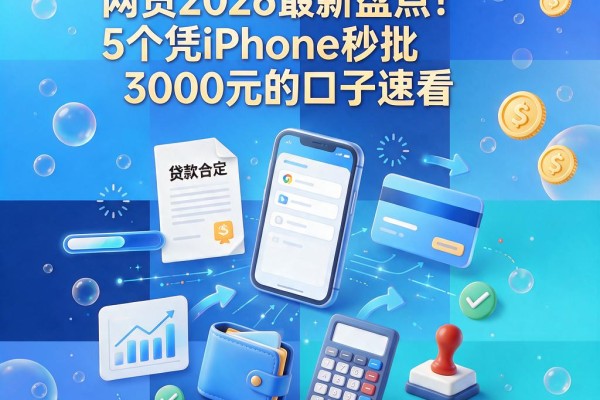 苹果手机可以贷款的网贷2026最新盘点！5个凭iPhone秒批3000元的口子速看