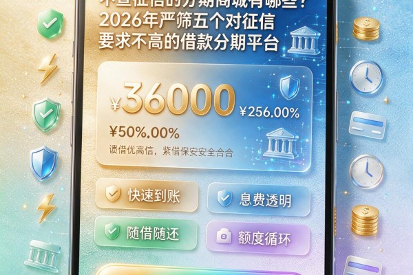 不查征信的分期商城有哪些？2026年严筛五个对征信要求不高的借款分期平台