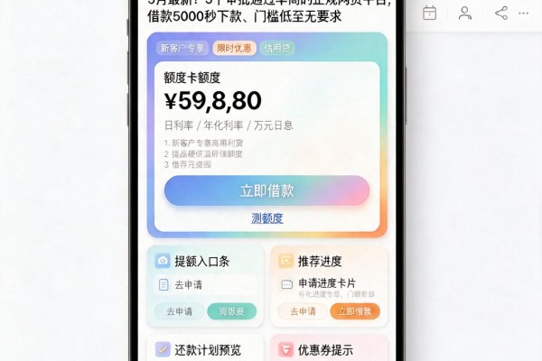 5月最新！5个审批通过率高的正规网贷平台，借款5000秒下款、门槛低至无要求