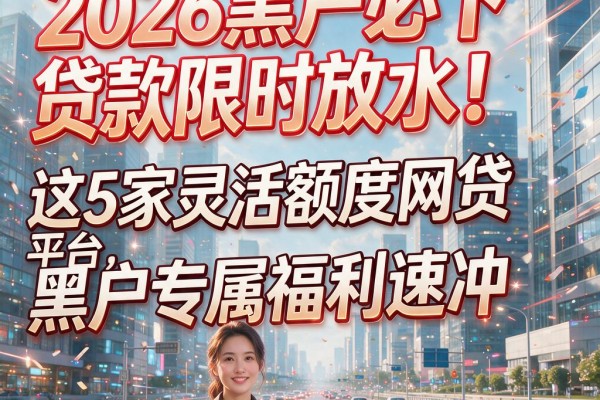 2026黑户必下贷款限时放水!这5家灵活额度网贷平台,黑户专属福利速冲