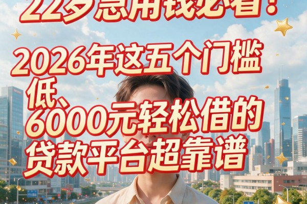 22岁急用钱必看!2026年这五个门槛低、6000元轻松借的贷款平台超靠谱