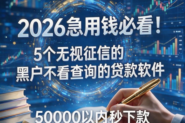2026急用钱必看!5个无视征信的黑户不看查询的贷款软件,50000以内秒下款