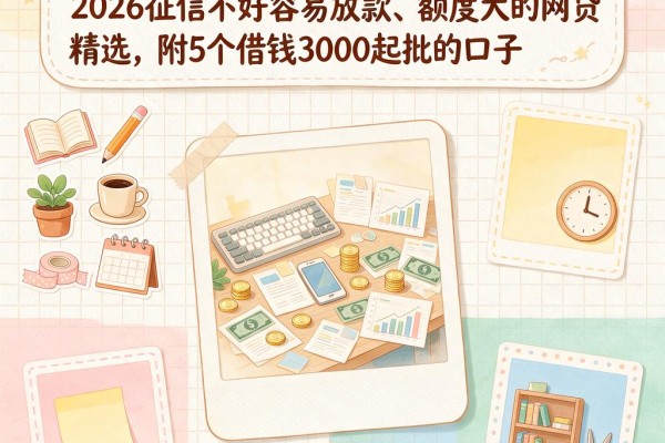 征信黑了烂了也能下！2026征信不好容易放款、额度大的网贷精选，附5个借钱3000起批的口子