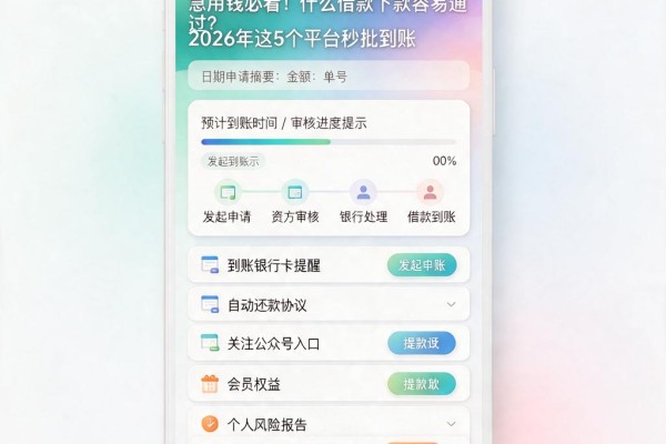 急用钱必看！什么借款下款容易通过？2026年这5个平台秒批到账