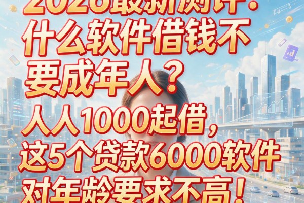2026最新测评:什么软件借钱不要成年人?人人1000起借,这5个贷款6000软件对年龄要求不高!