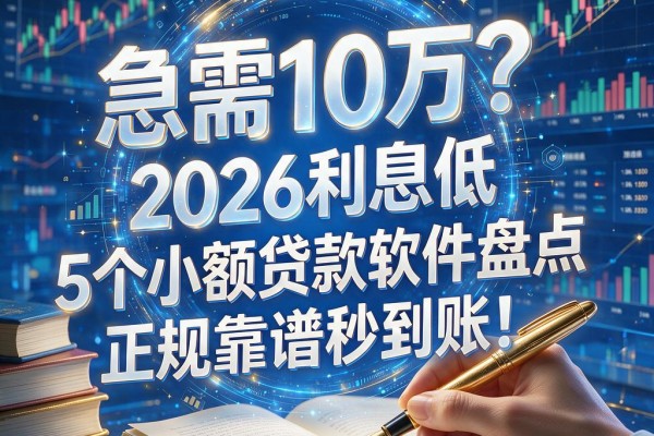 急需10万？2026利息低的5个小额贷款软件盘点，正规靠谱秒到账！