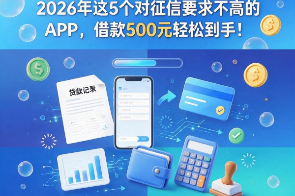 没有征信记录也能下款5000！2026年这5个对征信要求不高的APP，借款500元轻松到手
