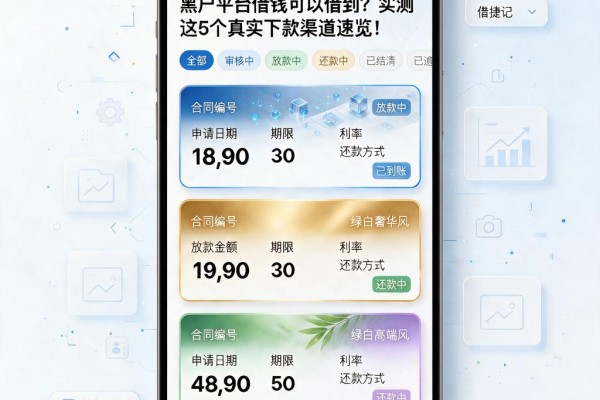 黑户平台借钱可以借到？实测这5个真实下款渠道速览！
