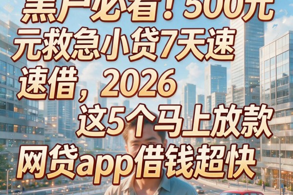黑户必看！500元救急小贷7天速借，2026这5个马上放款网贷App借钱超快