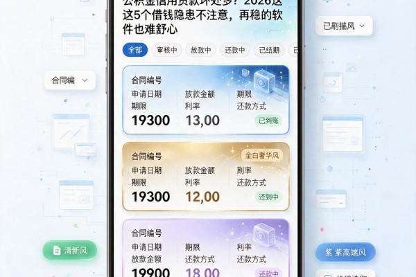 公积金信用贷款坏处多？2026这5个借钱隐患不注意，再稳的软件也难舒心