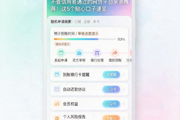 不查信用易通过的网贷平台亲测推荐！这5个贴心口子速览