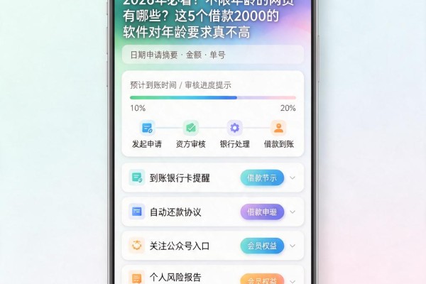 2026年必看!不限年龄的网贷有哪些?这5个借款2000的软件对年龄要求真不高