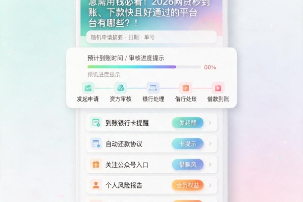 急需用钱必看!2026网贷秒到账、下款快且好通过的平台有哪些?