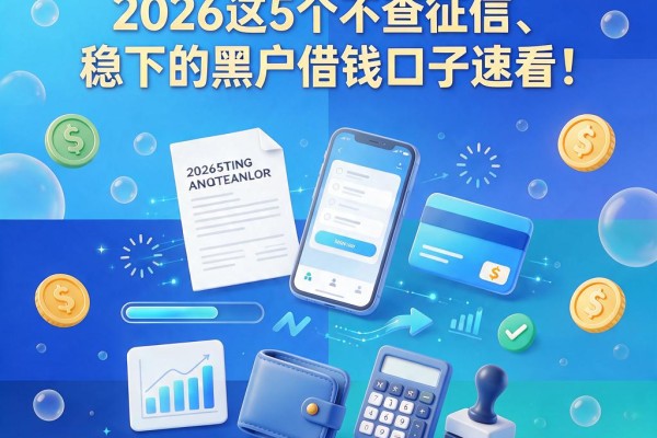 征信不好急用钱?2026这5个不查征信、稳下的黑户借钱口子速看