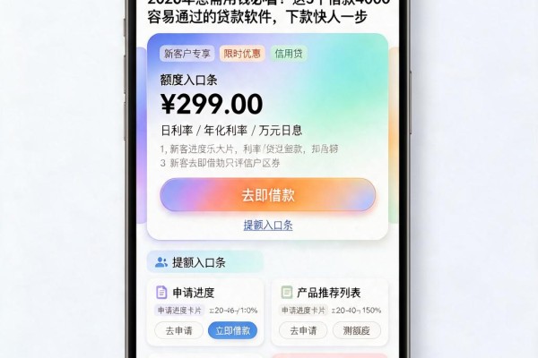 2026年急需用钱必看！这5个借款4000容易通过的贷款软件，下款快人一步