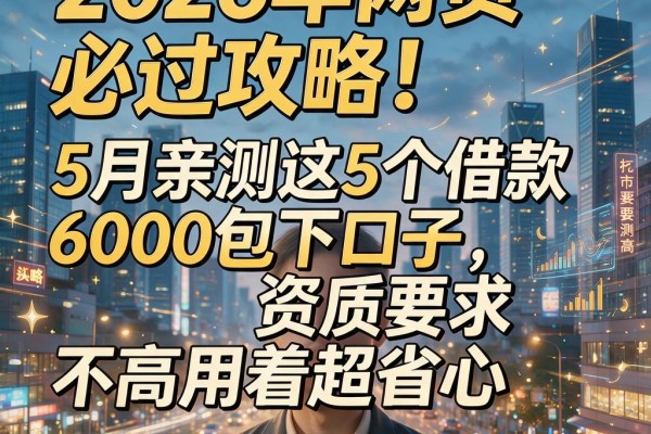2026年网贷必过攻略!5月亲测这5个借款6000包下口子,资质要求不高用着超省心